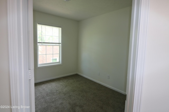 empty room with dark carpet