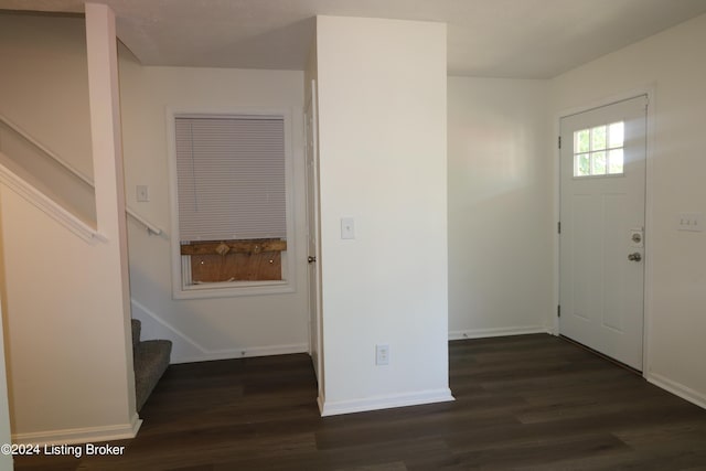 entryway featuring dark hardwood / wood-style floors