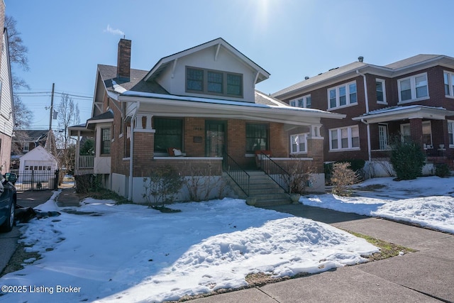 view of front of home with a porch