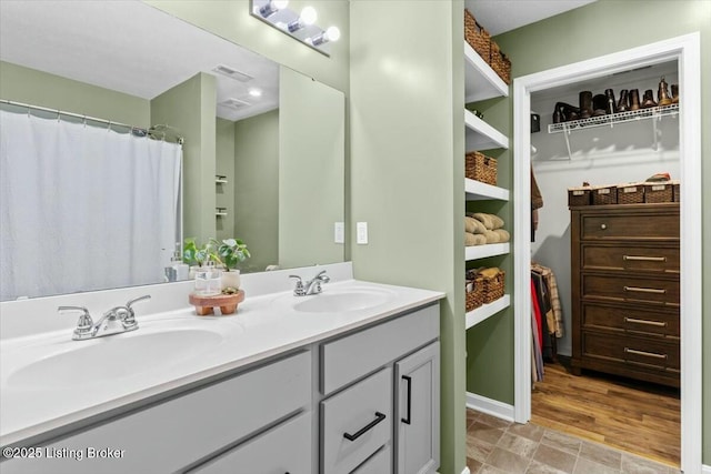 bathroom featuring vanity