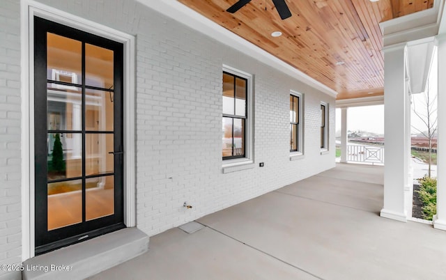 exterior space featuring covered porch