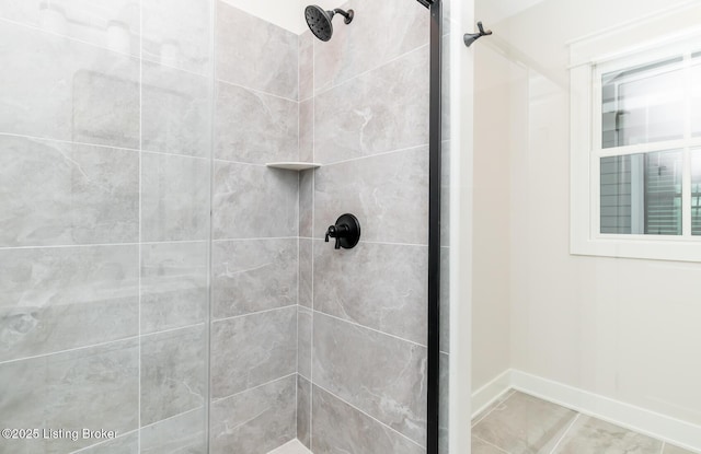 bathroom with walk in shower