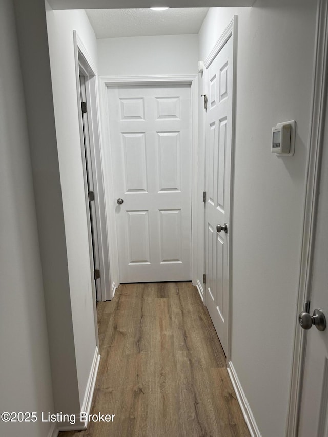 hallway featuring hardwood / wood-style flooring