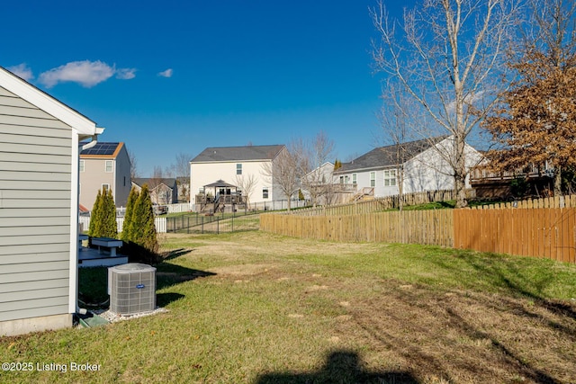 view of yard with cooling unit