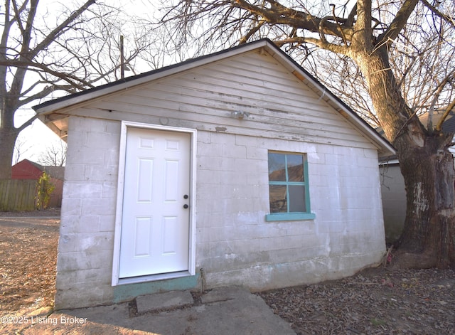 view of outdoor structure