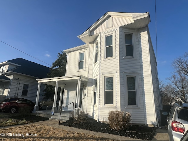 view of front of house featuring covered porch