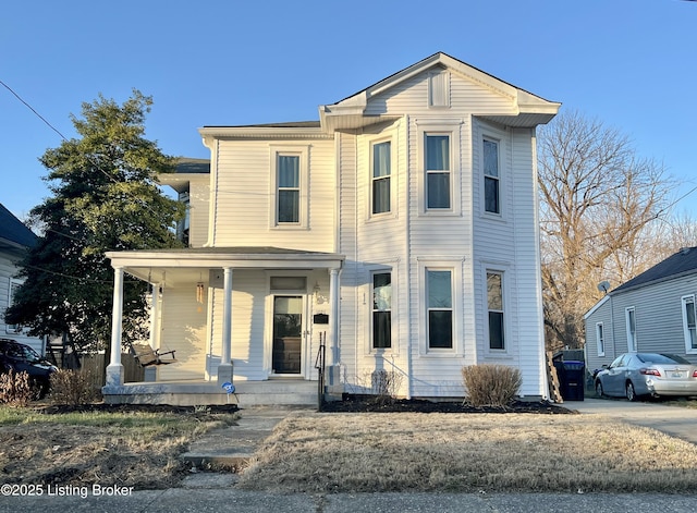 view of front of house featuring covered porch