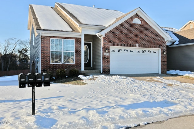 view of front facade featuring a garage