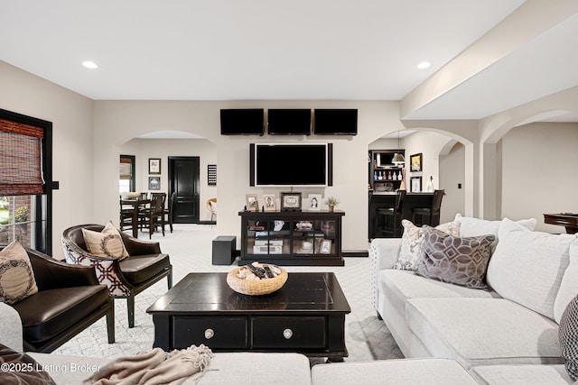 view of carpeted living room