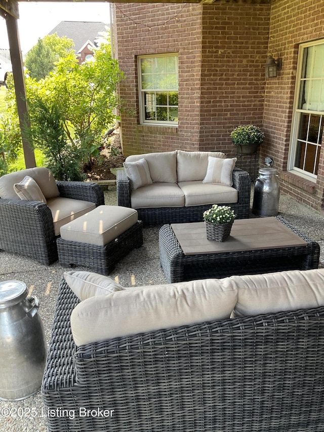 view of patio / terrace featuring an outdoor hangout area