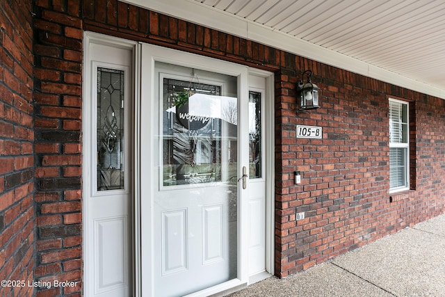 view of doorway to property