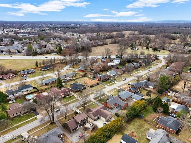 drone / aerial view featuring a residential view