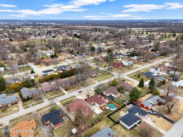 aerial view featuring a residential view