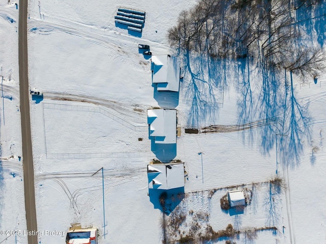 view of snowy aerial view