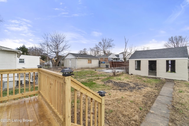 exterior space featuring a wooden deck