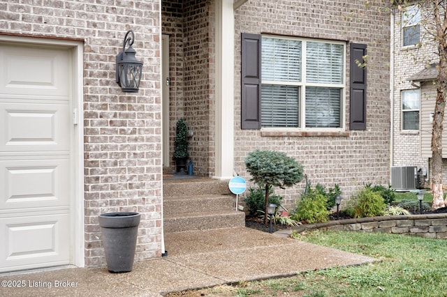 entrance to property with central AC unit