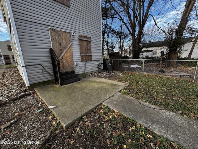 exterior space with a patio