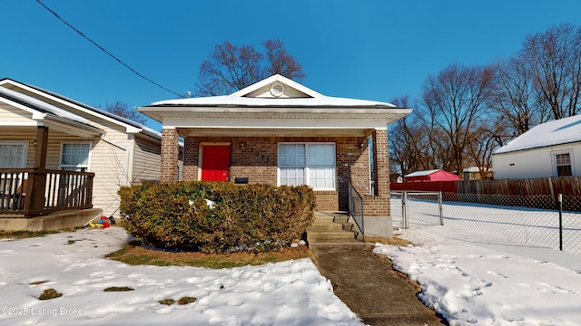 view of front of home featuring covered porch