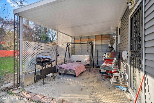 view of patio / terrace featuring grilling area