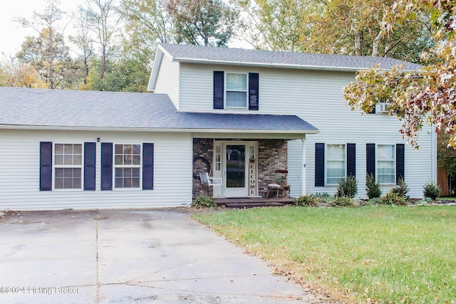 view of property with a front yard