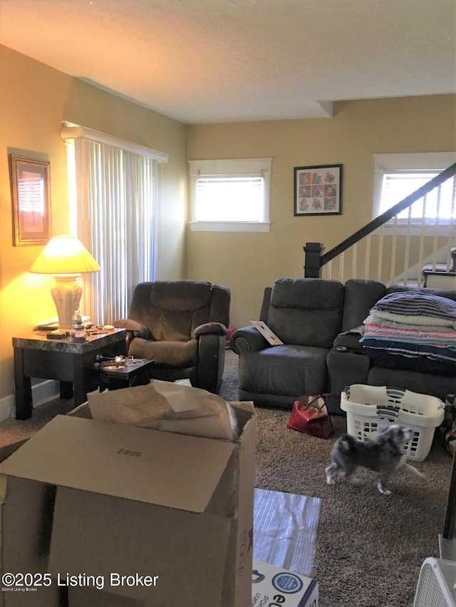 view of carpeted living room