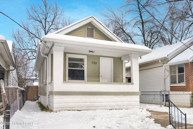 view of bungalow