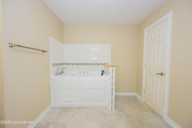 bathroom with a bathing tub