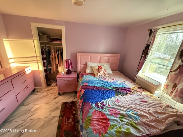 bedroom featuring a closet