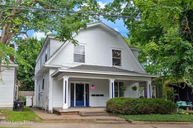 view of front of home featuring a porch