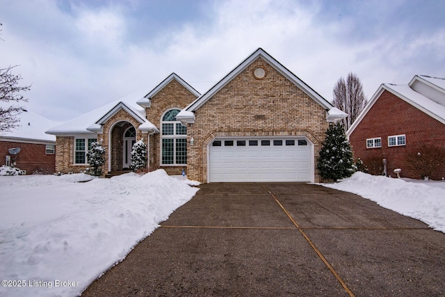 front facade with a garage