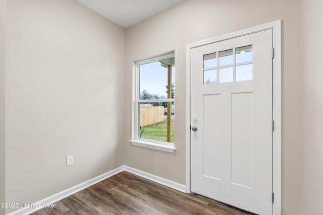 entryway featuring hardwood / wood-style floors