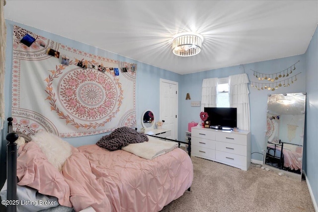 view of carpeted bedroom