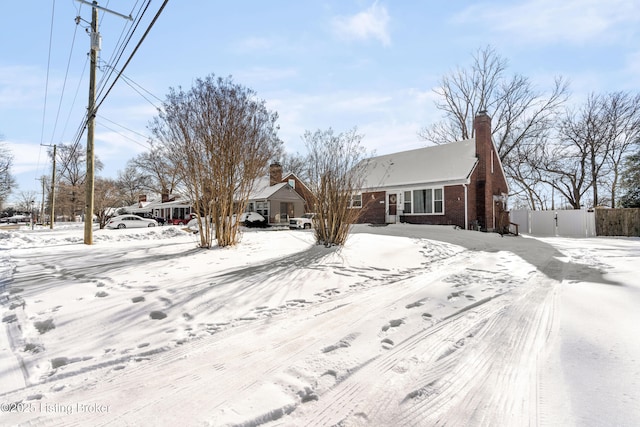 view of single story home