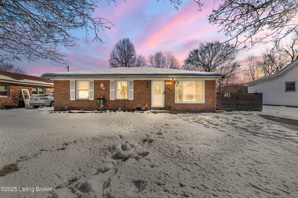 view of ranch-style house