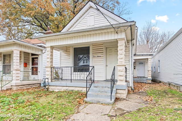 bungalow with covered porch