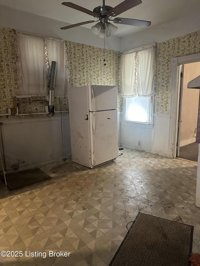 kitchen featuring white refrigerator