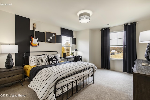 view of carpeted bedroom