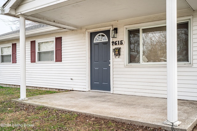 view of doorway to property