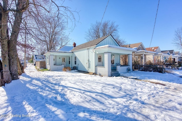 exterior space with covered porch