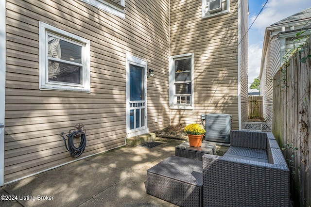 view of patio with central AC unit