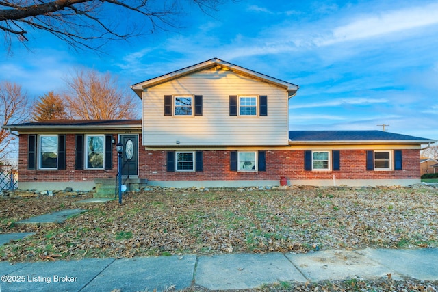 view of split level home