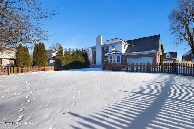 exterior space featuring a garage