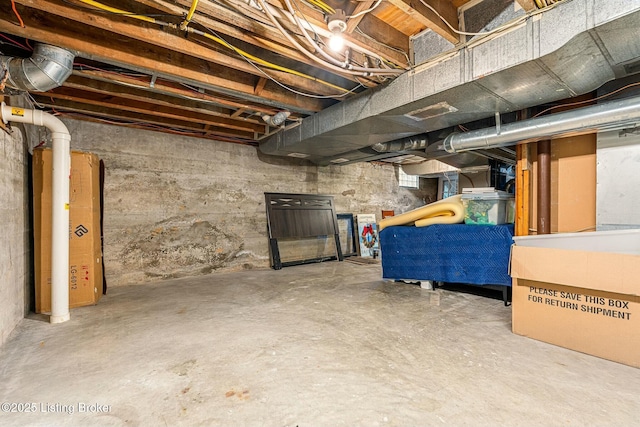 view of basement