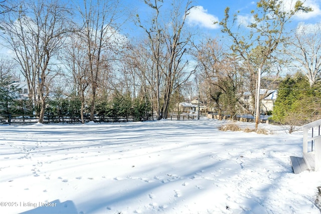 view of snowy yard