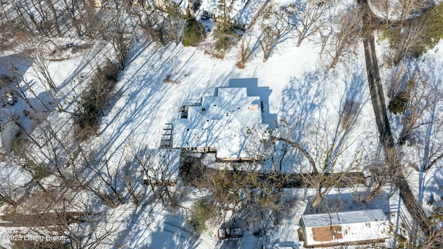 view of snowy aerial view