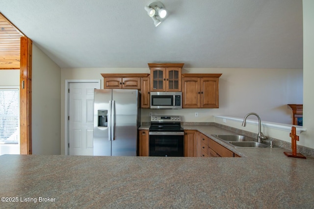 kitchen with appliances with stainless steel finishes and sink