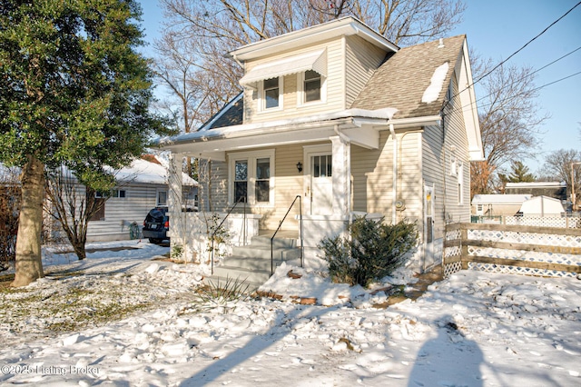 bungalow-style home featuring a porch