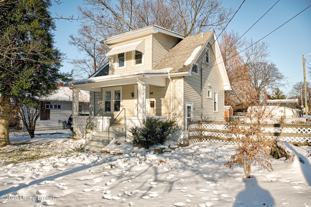 view of front facade with a porch