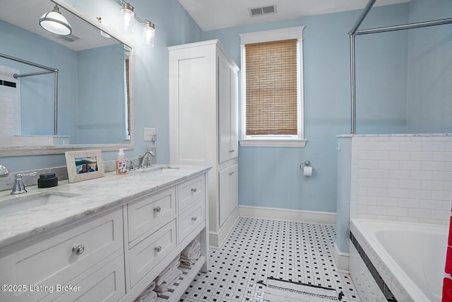 bathroom with vanity