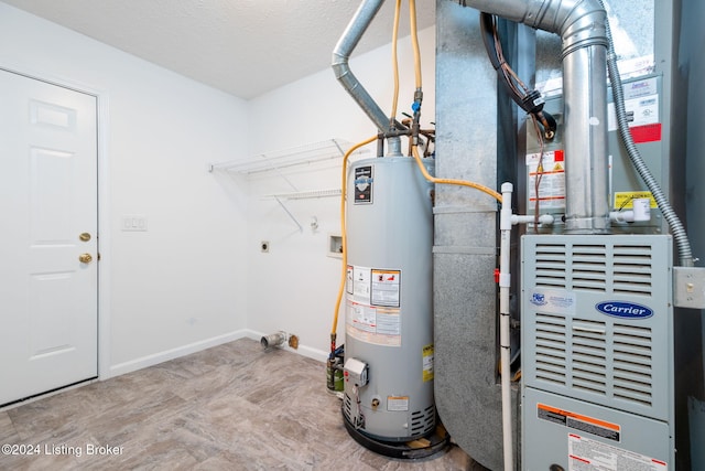 utilities featuring heating unit and water heater